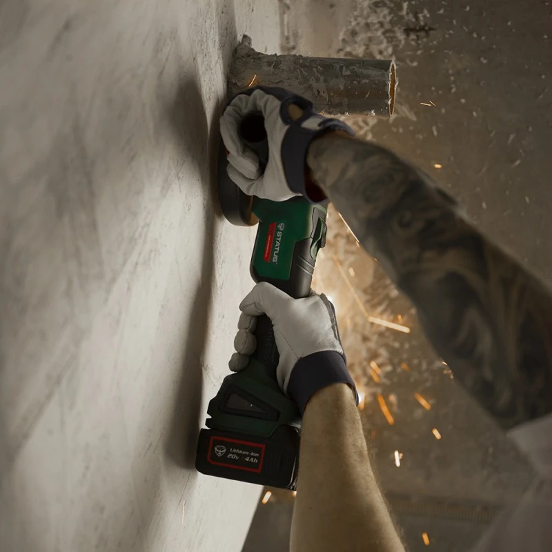 АКУМУЛАТОРНА БЕЗЧЕТКОВА ЪГЛОШЛИФОВЪЧНА МАШИНА STATUS SH125E