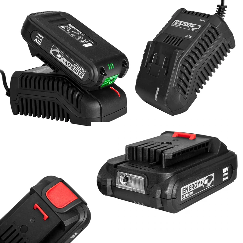 Комплект пробивен винтоверт 58G006-SET2 GRAPHITE Energy+