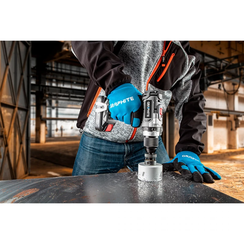 Акумулаторен пробивен винтоверт 58G019 GRAPHITE Energy+ безчетков двигател