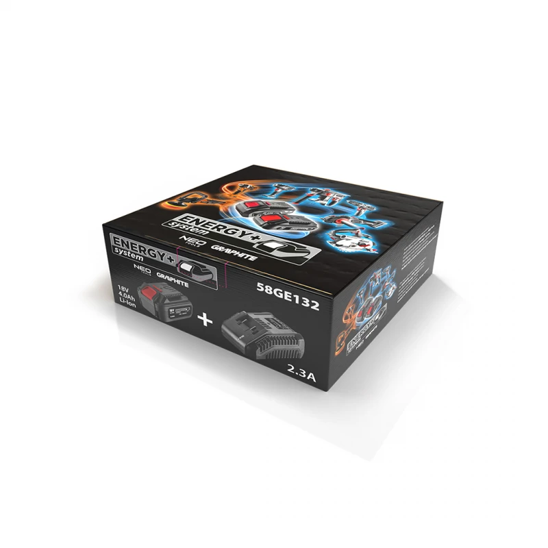 Комплект батерия и зарядно GRAPHITE 58GE132, 18V, 4.0Ah