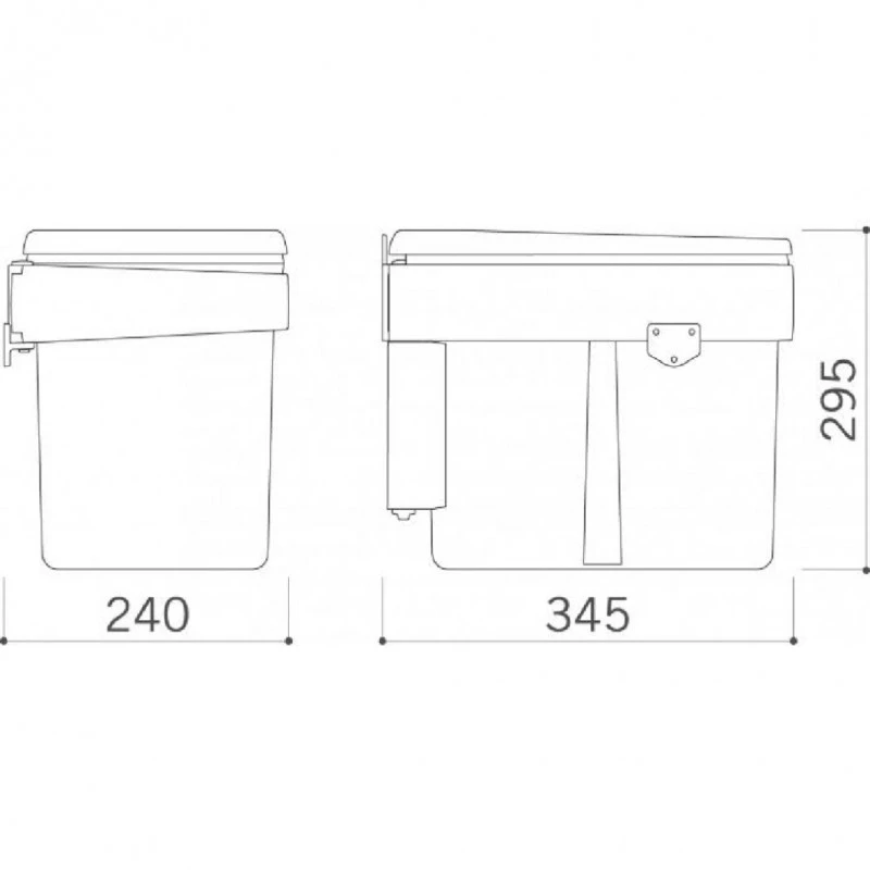 Кухненска кофа за вграждане, EVO LINE, Графит