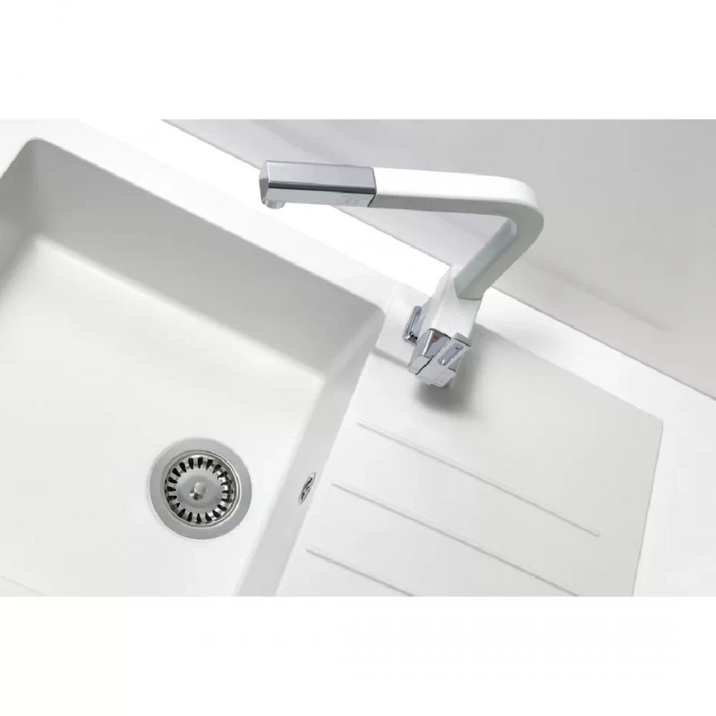 Гранитна кухненска мивка, ALVEUS, Рок 130, за шкаф 60 см, Черно