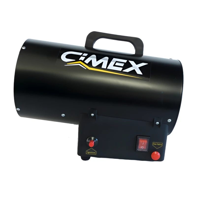 Газов калорифер 15.0kW, CIMEX LPG15 с включен редуцир вентил и маркуч