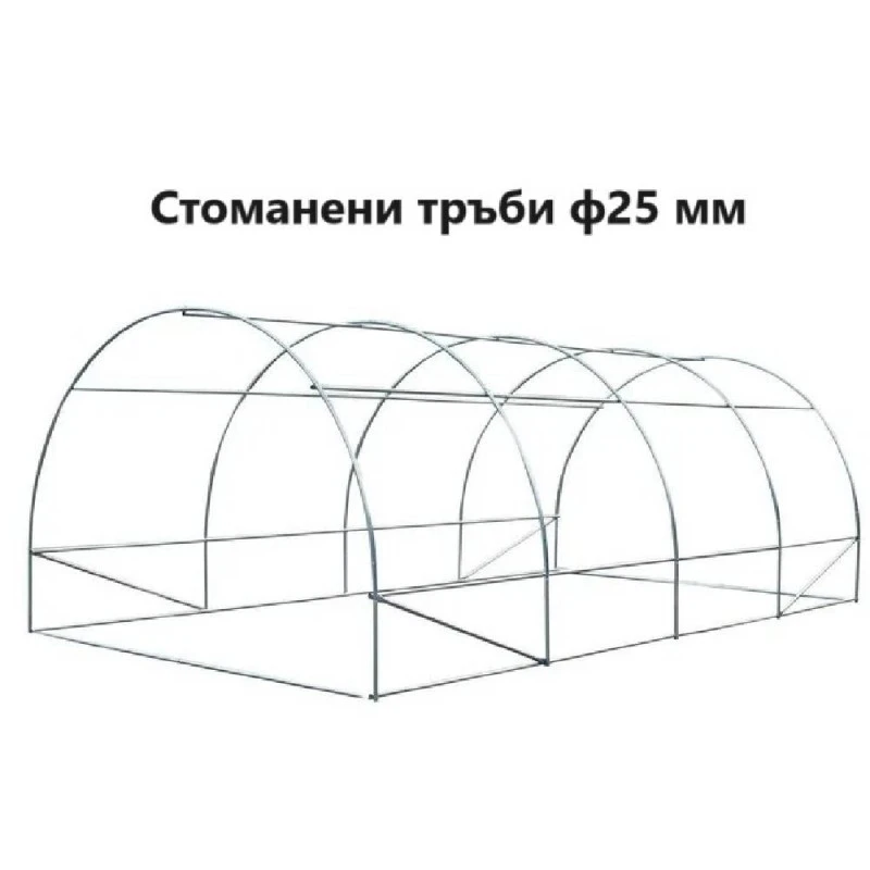 Оранжерия EcoSunny с 2 врати 6х3х2м с армиран найлон (18 кв.м.)