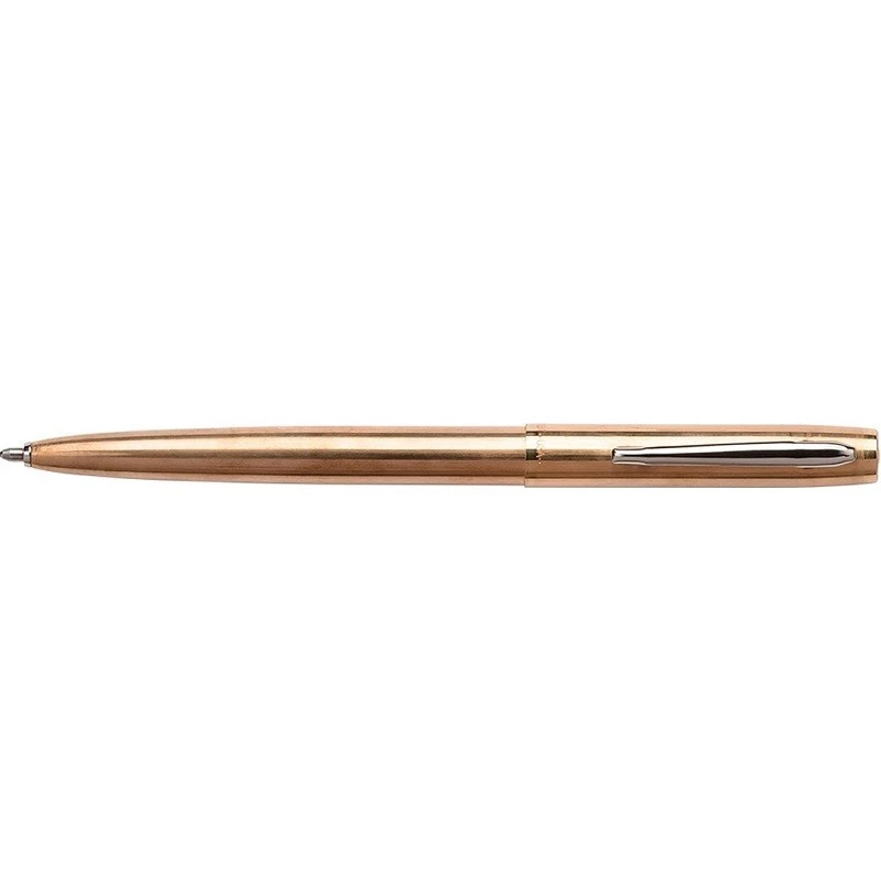 Химикалка Fisher Space Pen Antimicrobial Raw Brass Cap-O-Matic с хромиран клипс M4RAW в подаръчна кутия