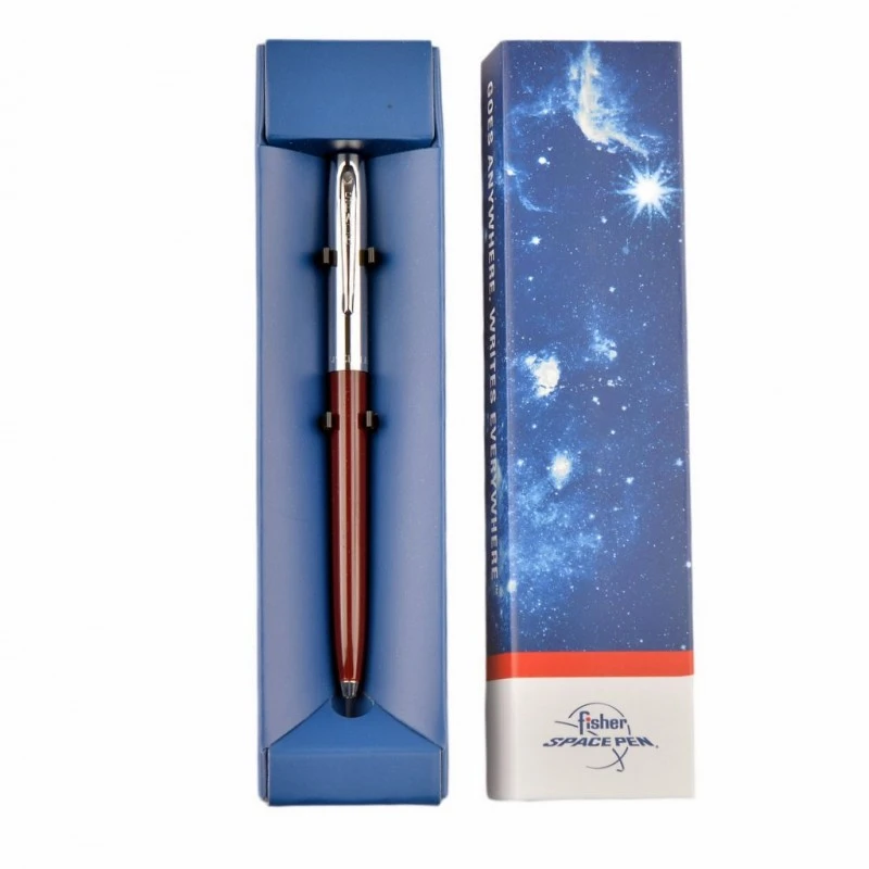 Химикалка Fisher Space Pen Cap-O-Matic Brass cap Burgundy barrel 775G-BURG в подаръчна кутия