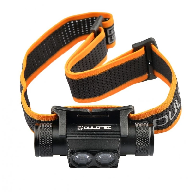 Мощен челник Dulotec H4 Pro V2.0 + батерия 3400 mAh, с бяла и синя светлина