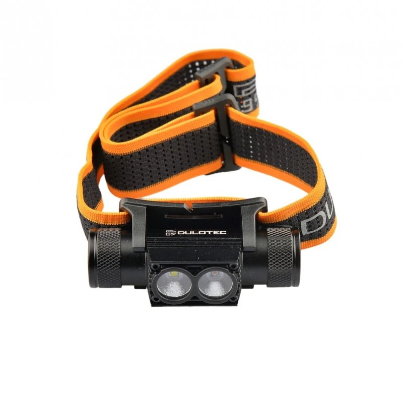 Мощен челник Dulotec H2 V2.0 + батерия 3400 mAh, с бяла и червена светлина