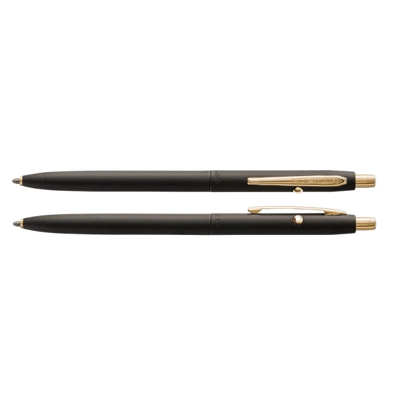 Химикалка Fisher Space Pen Matte Black Shuttle Space Pen with Gold Accents - CH4B