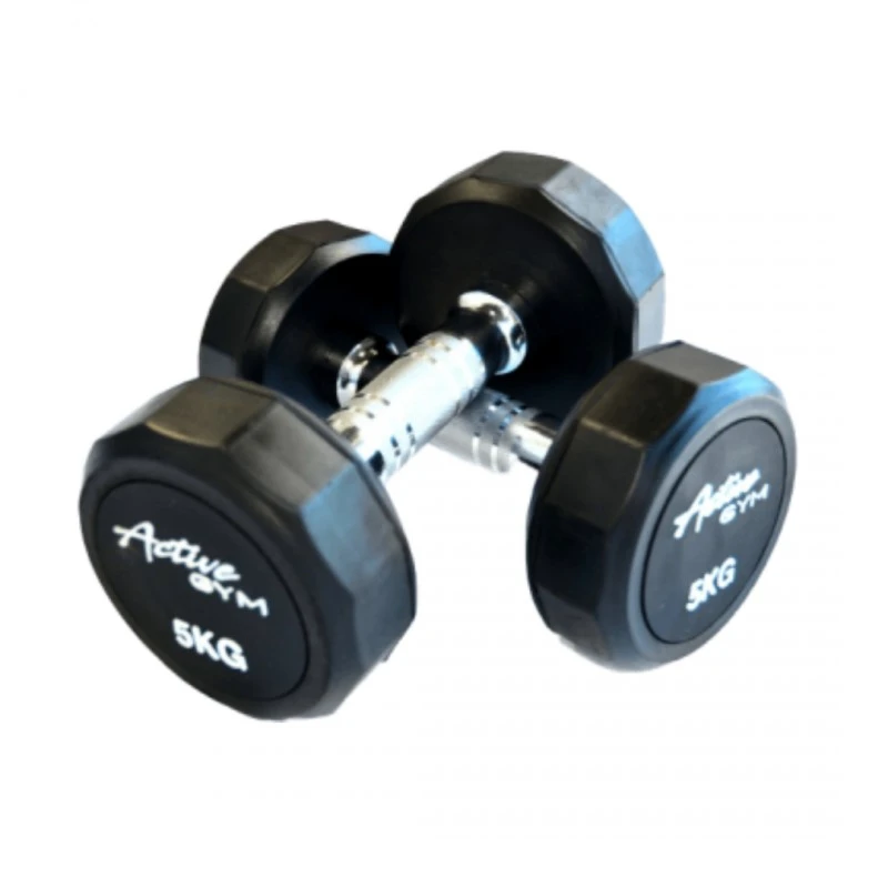 7кг Професионални Гумени Гири Active Gym Professional Rubber Dumbbells 7 kg