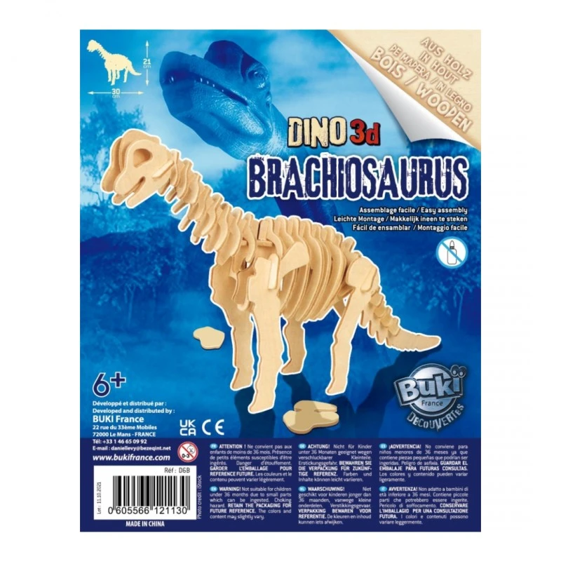 Образователен комплект, Buki France, Динозавър 3D, Брахиозавър