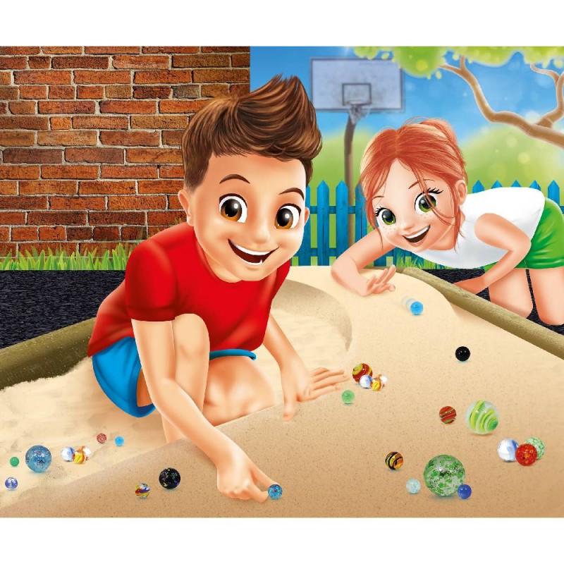 Мраморни топчета - Кутия със 163бр топчета - Buki France