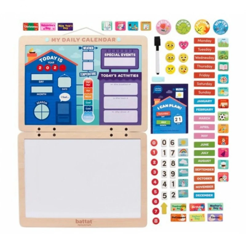 Образователен комплект, Battat, Магнитен календар, 85 части