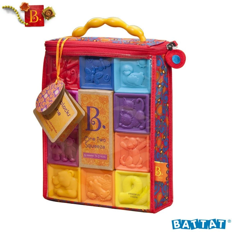 Образователни кубчета с цифри, Battat, Животни и форми