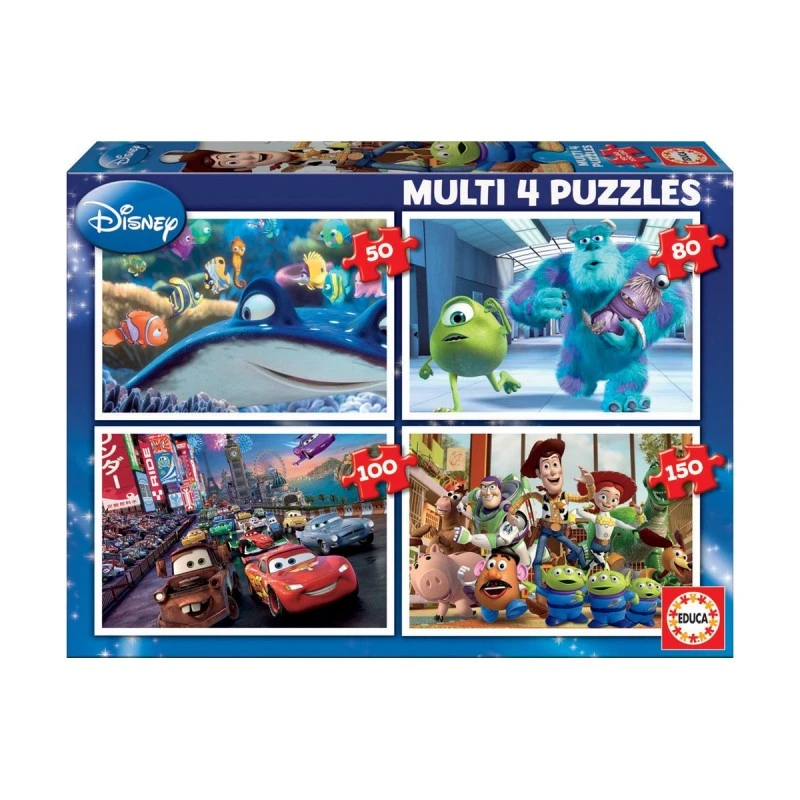4 в 1 Пиксар - пъзел 50-80-100-150 части