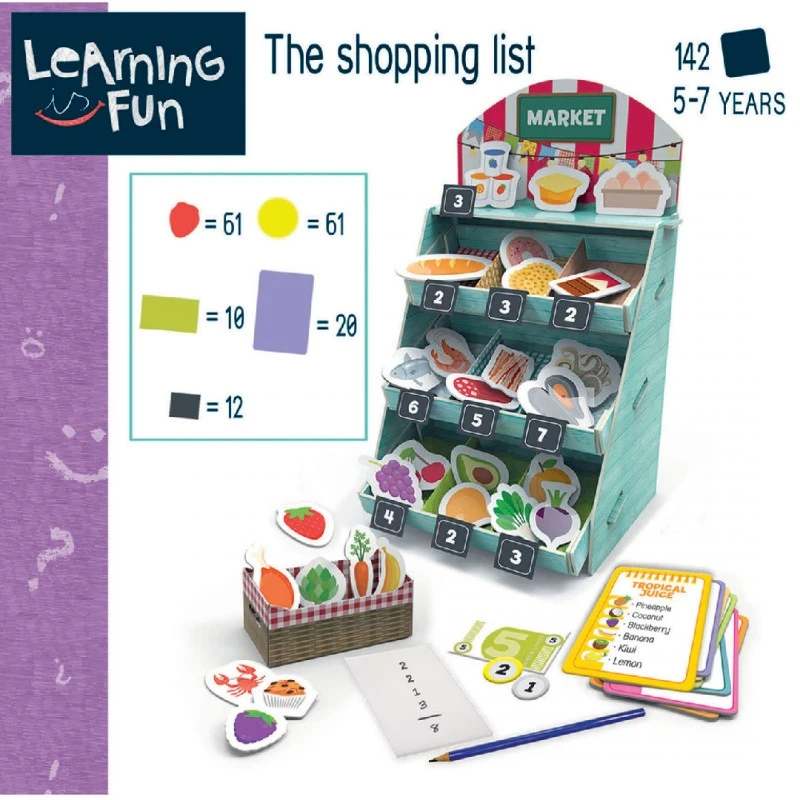 Образователна игра, Educa, Списък за пазаруване, 142 части