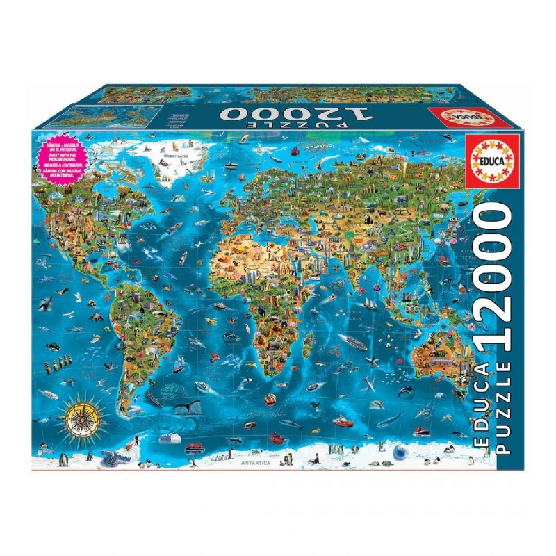 Пъзел Educa Чудесата на света, 12000 части