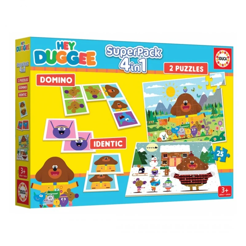 Игрален комплект, Educa, Hey Duggee, Домино, Мемори и 2 пъзела от 25 части