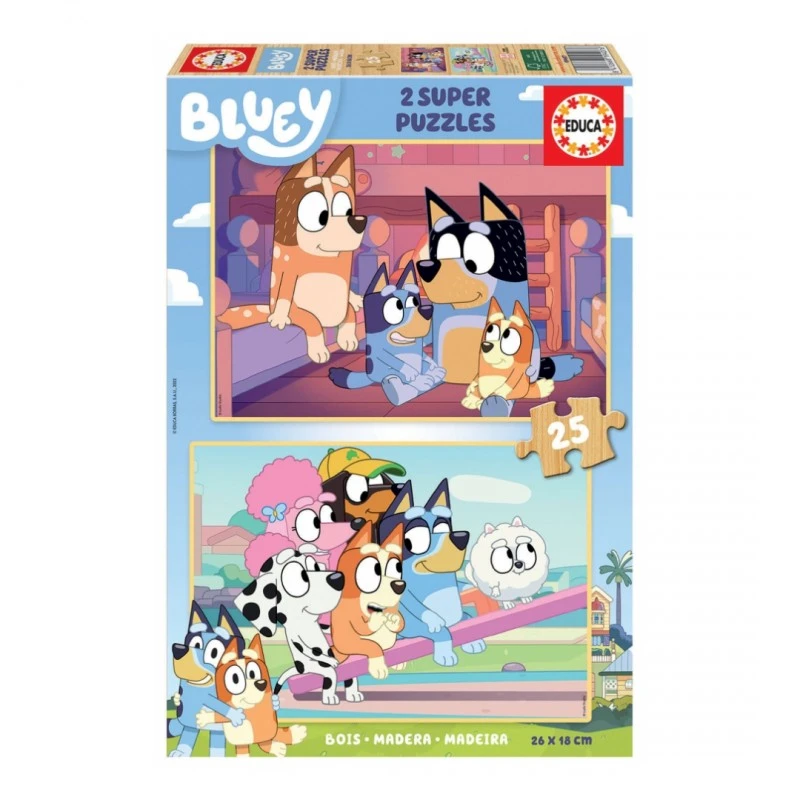 Детски пъзел Educa Bluey 2 х 25 части