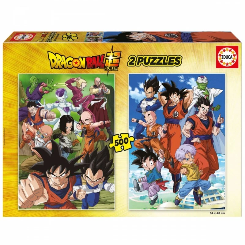 Пъзел, Educa, Dragon Ball 2 в 1, 2 х 500 части