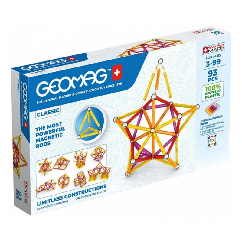 Магнитен конструктор, Geomag, Classic, 93 части