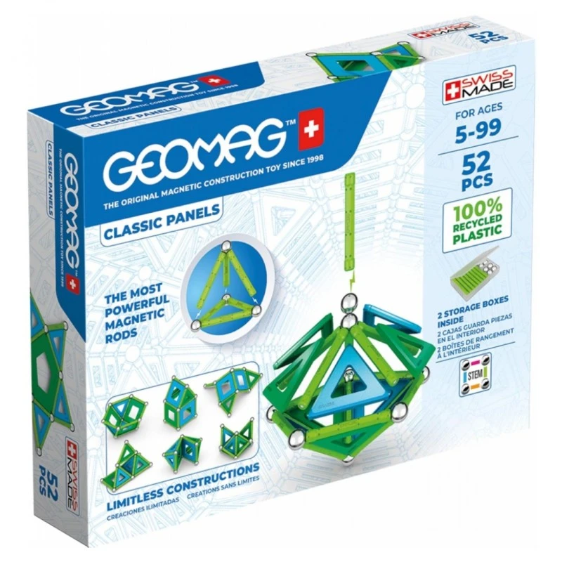 Магнитен конструктор, Geomag, Classic Panels, 52 части