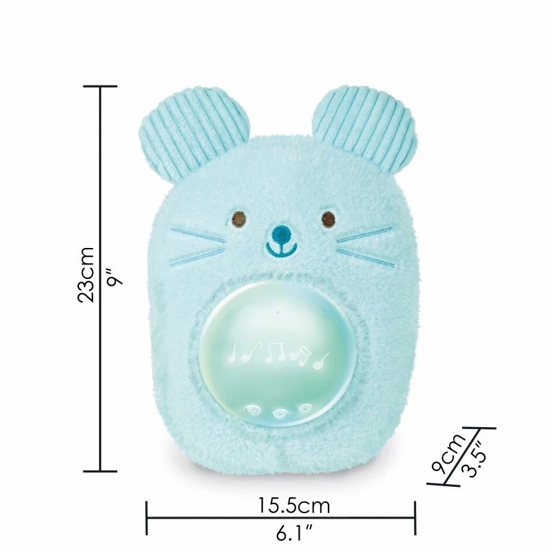 Интерактивна играчка, Hape, Музикална плюшена лампа за сън, Мишле, 23 x 15.5 x 9 см