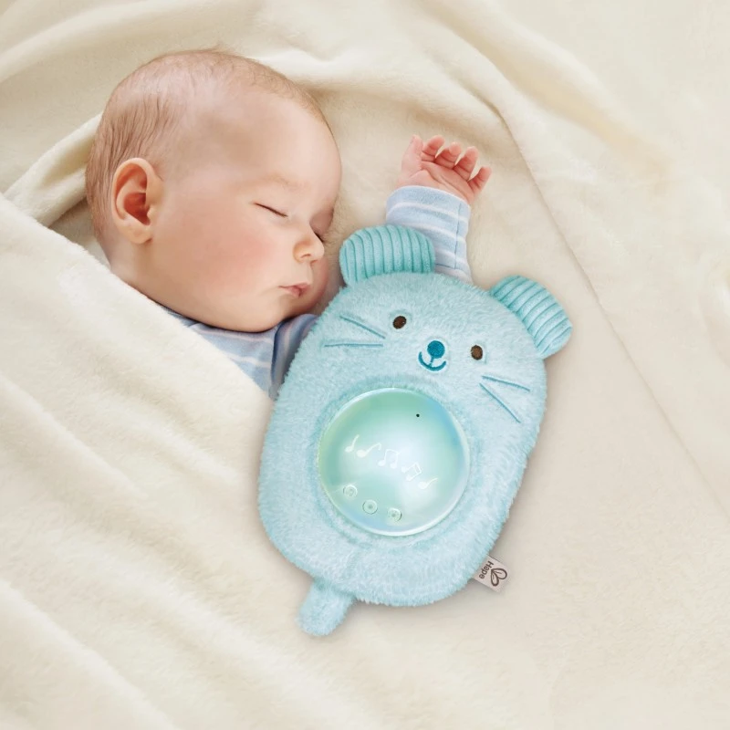 Интерактивна играчка, Hape, Музикална плюшена лампа за сън, Мишле, 23 x 15.5 x 9 см