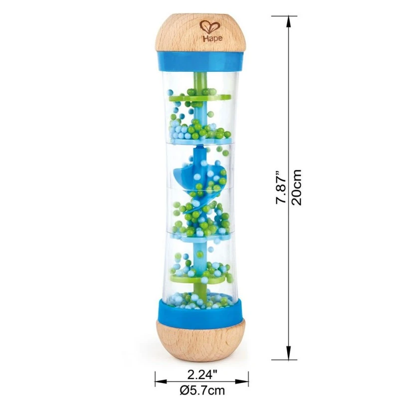 Дървена играчка HAPE мъниста дъждовни капки - син