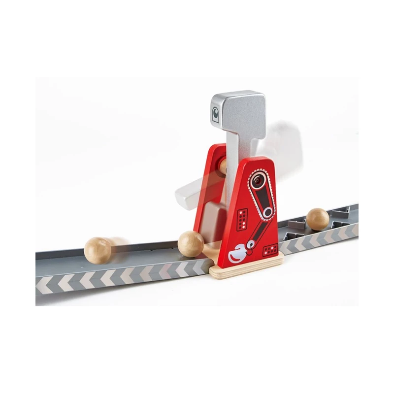 Комплект дървена игра, Hape, Домино, Мощен удар, 59 части