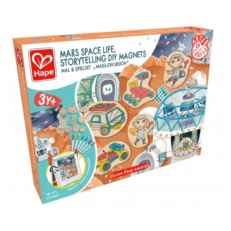 Творчески комплект, Hape, Направи си сам магнити, Живот на Марс, 17 части