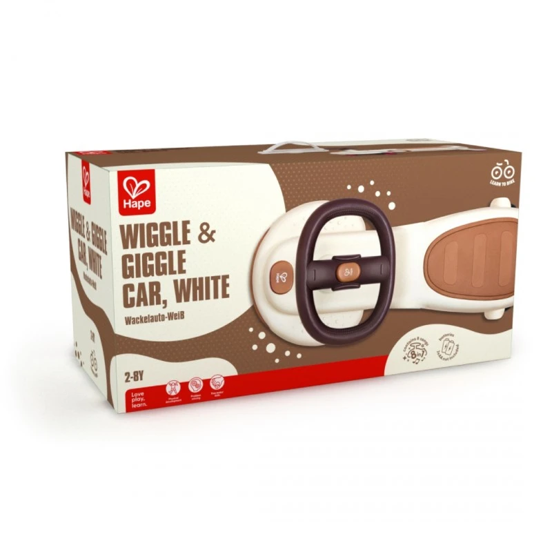 Балансираща количка с LED светлини, Hape, Бяла