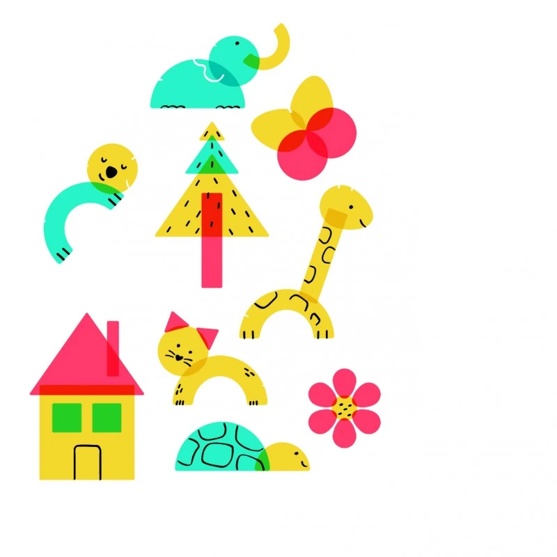 Творчески комплект, Hape, Цветове и форми, 179 части