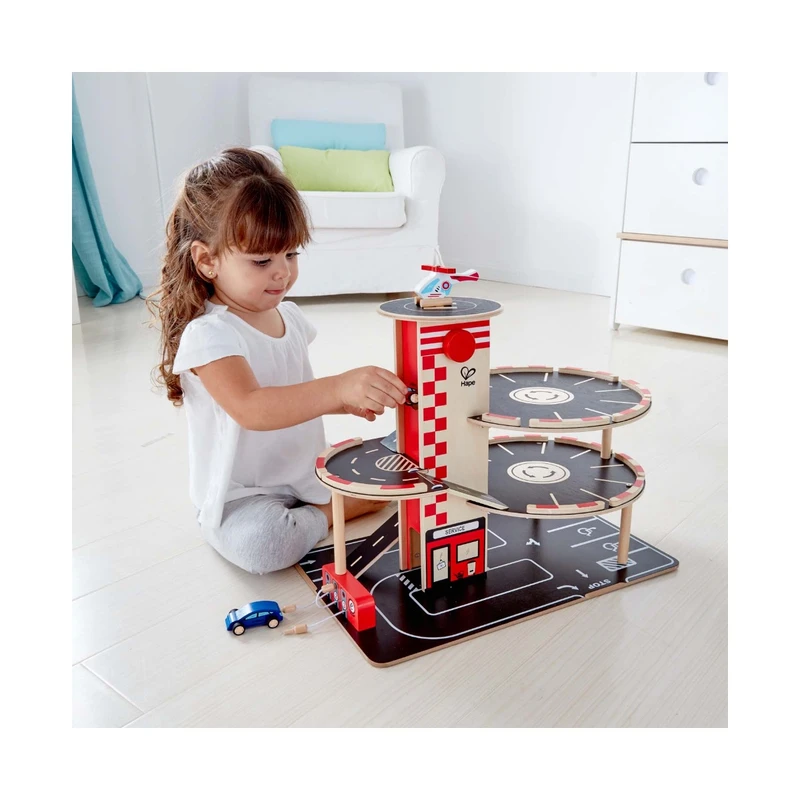 Дървен комплект, Hape, Триетажен паркинг