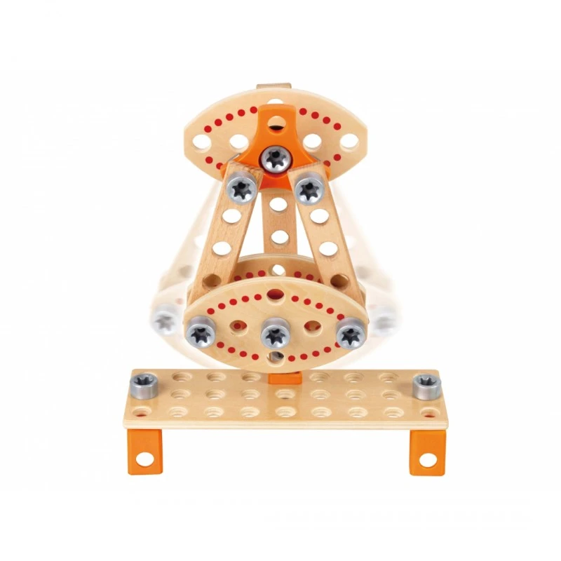 Дървен комплект, Hape, Млад изобретател, Изгради си карнавал, 73 части