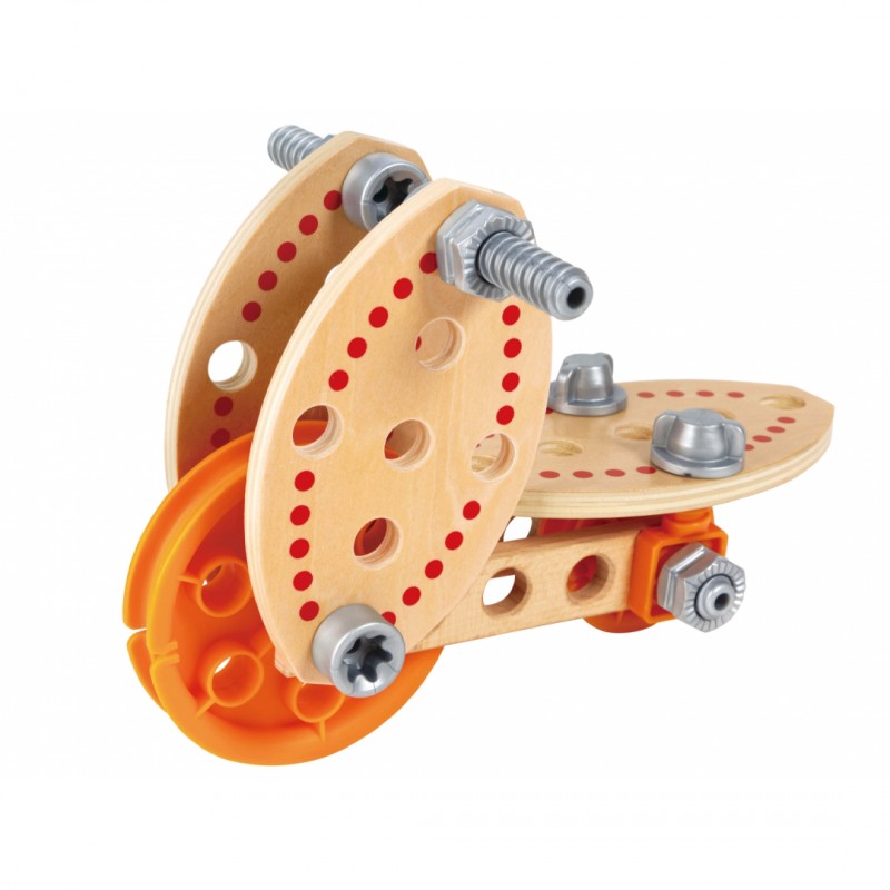 Дървен комплект, Hape, Млад изобретател, Изгради си карнавал, 73 части