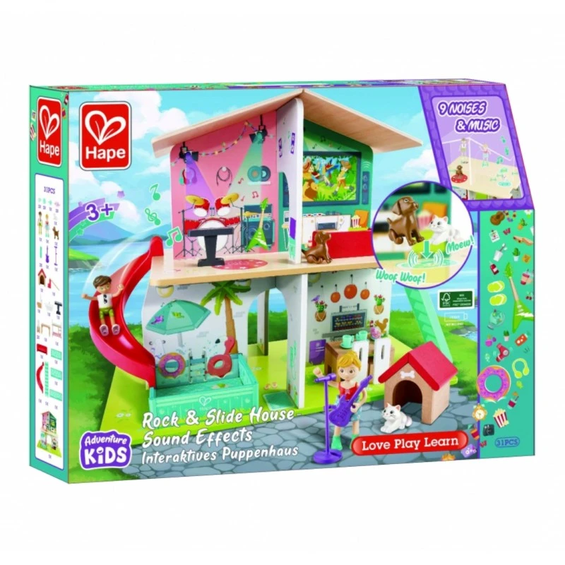 Дървена музикална къща, Hape, С обзавеждане, 31 части