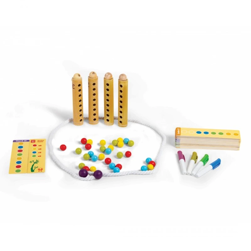 Дървена игра, Hape, Bamboo Rapido, бамбукови пръчки и цветови комбинации