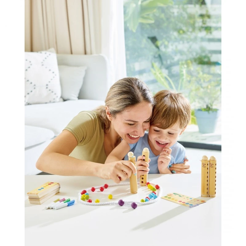 Дървена игра, Hape, Bamboo Rapido, бамбукови пръчки и цветови комбинации
