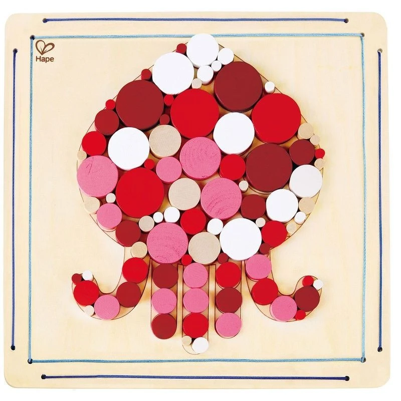 Творчески комплект, Hape, Дървена мозайка, Октопод