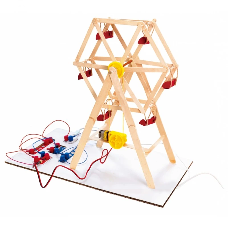 Образователен комплект, Hape, LabBox, Изследване на вериги, Повишаващо ниво, 47 части