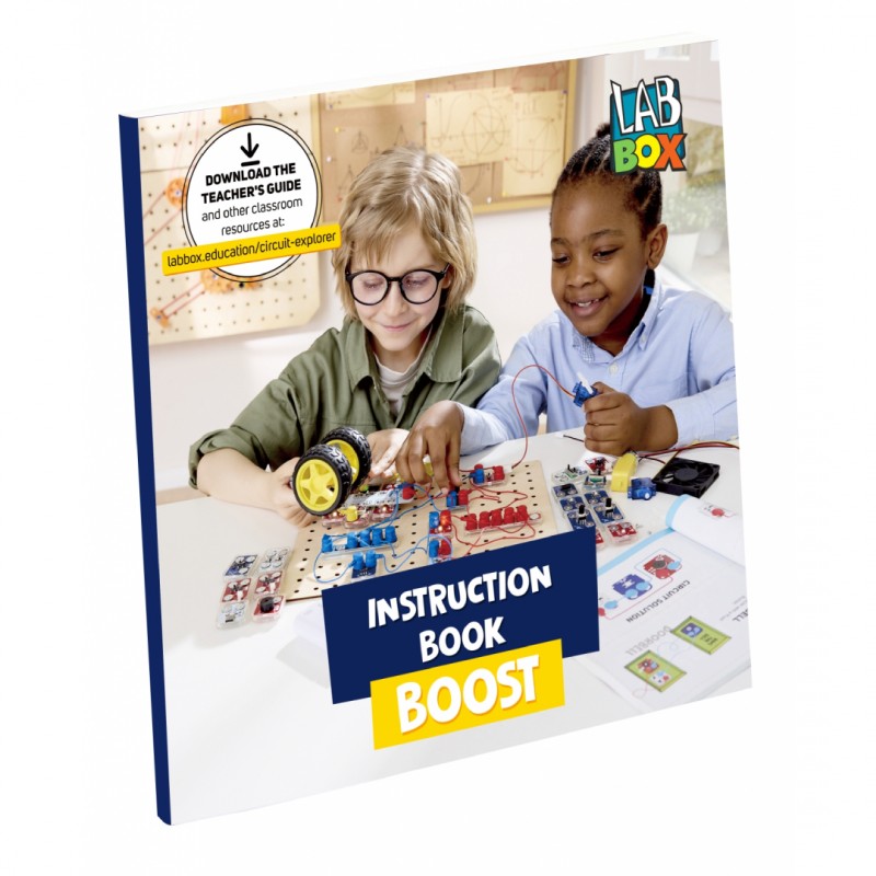 Образователен комплект, Hape, LabBox, Изследване на вериги, Повишаващо ниво, 47 части