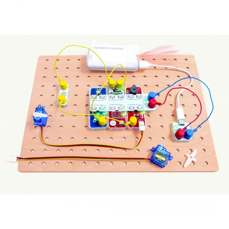 Образователен комплект, Hape, LabBox, Изследване на вериги, Про ниво, 34 части