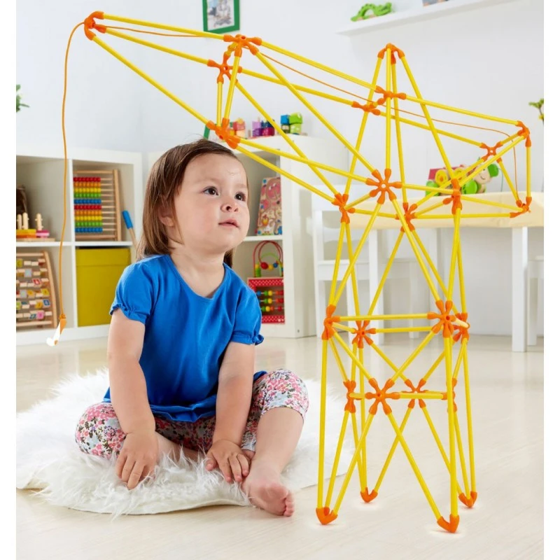 Бамбуков конструктор, Hape, Flexistix, Кран, 94 части