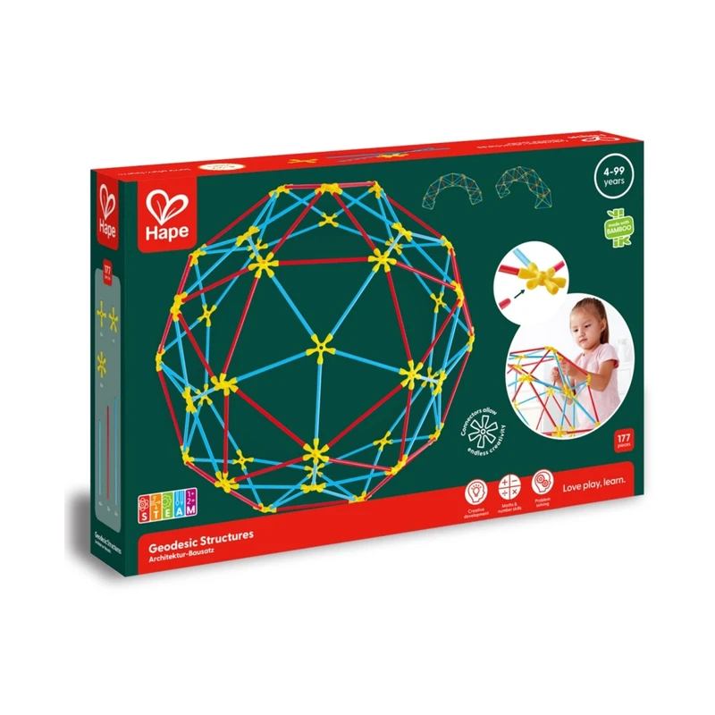 Бамбуков конструктор, Hape, Flexistix, Геодезически структури, 177 части