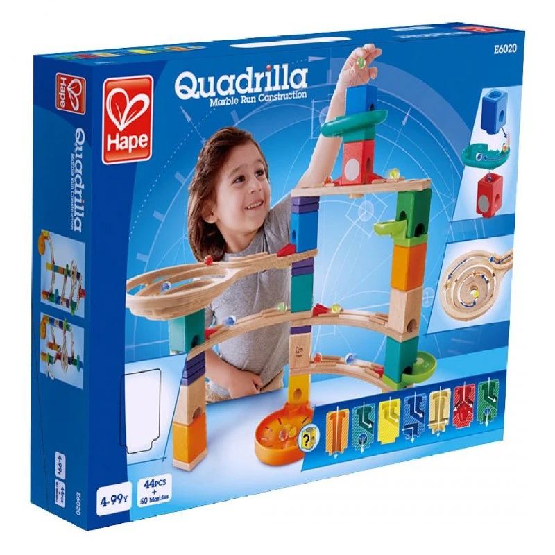 Комплект дървена писта, Hape, Quadrilla, Катерачът, 44 части
