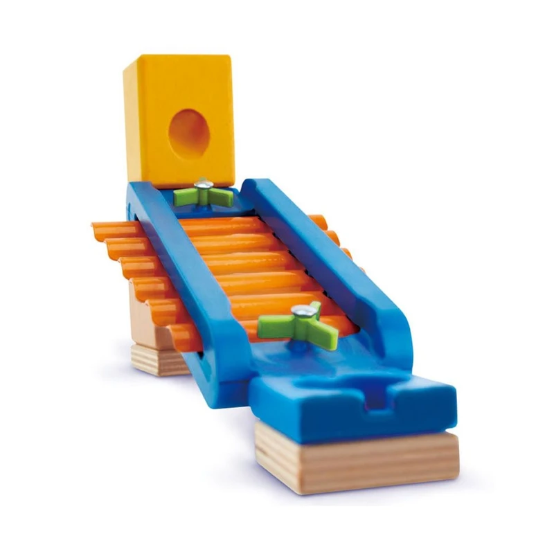 Комплект дървена писта, Hape, Quadrilla, Музикална пързалка, 5 части