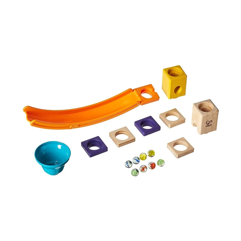 Комплект дървена писта, Hape, Quadrilla, Скейт парк, 9 части