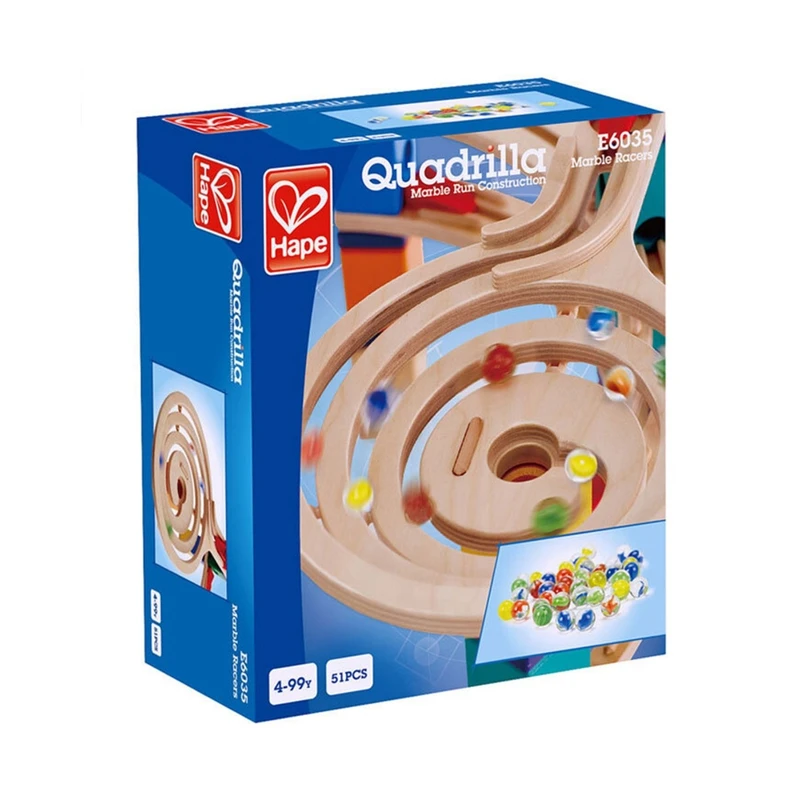 Комплект мраморни топчета, Hape, Quadrilla, 51 броя