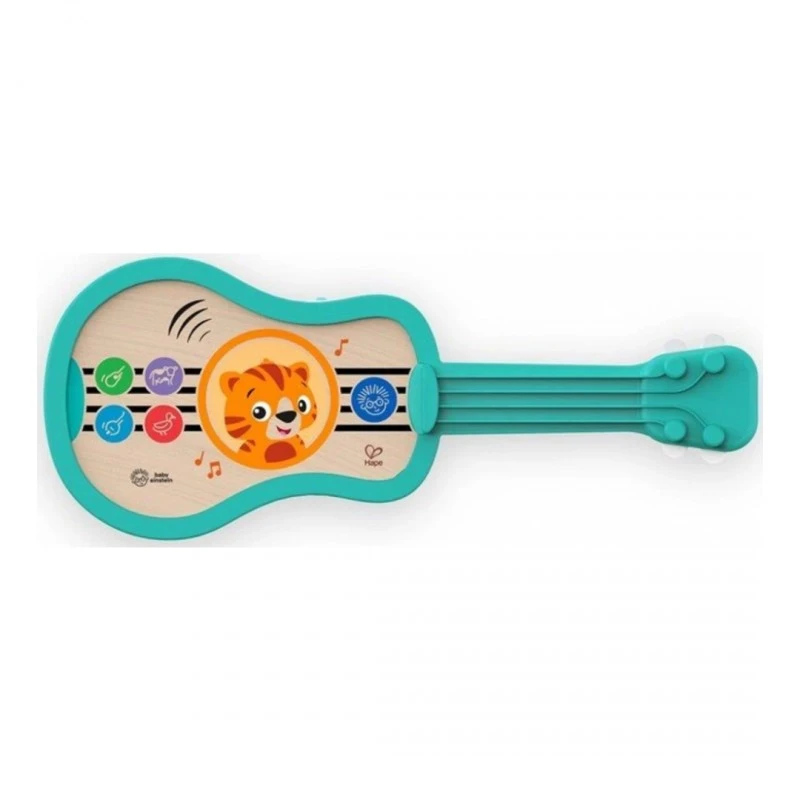 Музикална играчка, Hape, Baby Einstein, Дървено сензорно укулеле, 43.18 х 17.78 х 5.08 см